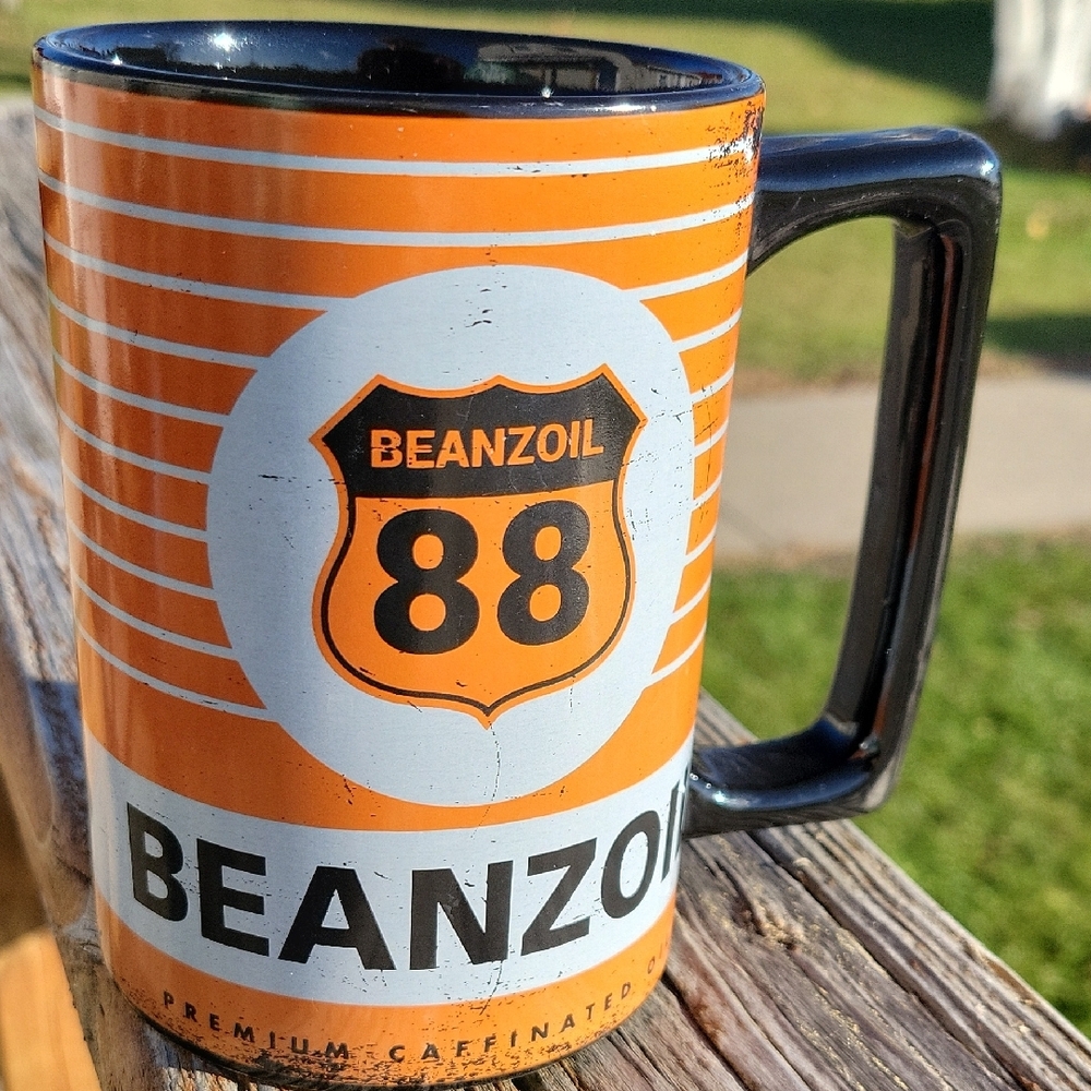 Mannys Garage Beanzoil Orange and Black Coffee Mug - Picture 13 of 16